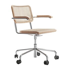 Thonet - S 64 VDR draaistoel met vlechtwerk