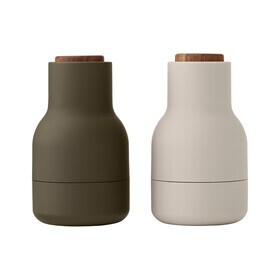 Audo - Bottle Grinder Small molen set van 2 deksel walnoot