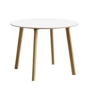 HAY CPH DEUX 220 パールホワイト HAY Copenhague CPH Deux 220 2.0 Dining Table Ø98cm | AmbienteDirect