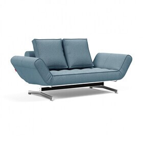 Innovation Living - Ghia slaapbank stof benen verchroomd staal 210x93cm
