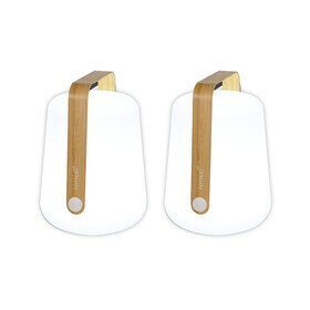 Fermob - Special edition Balad Bamboo LED lamp met accu H 25cm set van 2