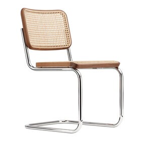 Thonet - S 32 V Pure Materials sledestoel met vlechtwerk