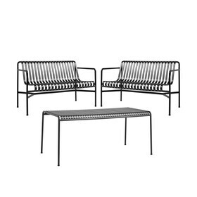 HAY - Palissade tuinset tafel + 2 tuinbanken