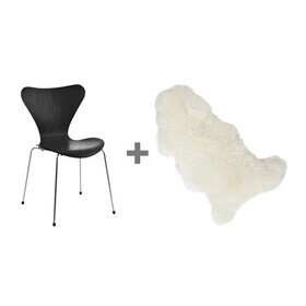 Fritz Hansen - Actie-set Serie 7™ stoel geverfd essenhout + vacht