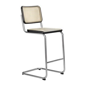 Thonet - S 32 VH barkruk met vlechtwerk 94cm 112cm