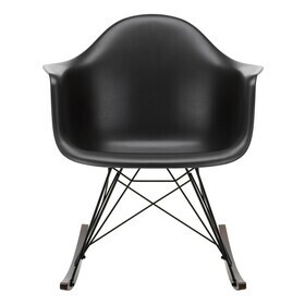 Vitra - Eames Plastic Armchair RAR RE schommelstoel zwart donker esdoorn