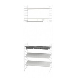 String - Wandkapstok met schoenenrek groot