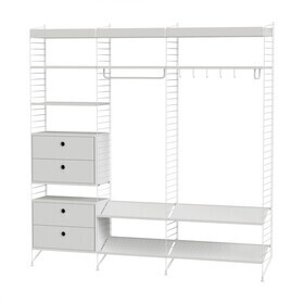 String - Garderobe met schoenenrek 200x200cm