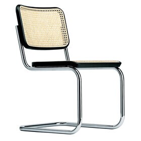 Thonet - S 32 V sledestoel met vlechtwerk